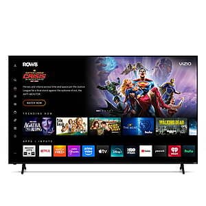 VIZIO 75-inch Quantum 4K QLED Smart TV with Dolby Vision HDR support and slim black bezel design, displayed head-on.