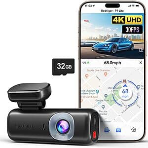 REDTIGER F9 Lite 4K WiFi Dash Cam w/ ADAS & App Control $44 + Free S/H