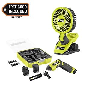 Ryobi USB Lithium Multi-Head Cordless Screwdriver Kit w/ Clamp Fan $49.95 + Free S&H