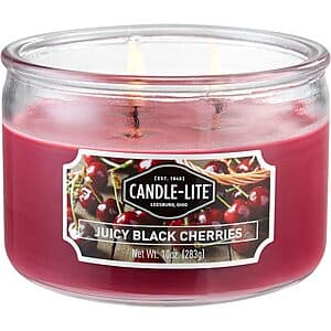 10-Oz Candle-lite Scented 3-Wick Aromatherapy Candle (Juicy Black Cherries) $3.80 w/ Subscribe & Save