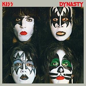 KISS: Dynasty vinyl record album cover and LP.