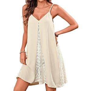 Totatuit Women's Crochet Beach Cover Up Dress w/ Pockets (Various) from $7.35