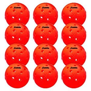 12-Count Franklin Sports X-40 Outdoor Pickleballs (Ember) $12