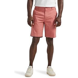 Lee Men's Big & Tall Extreme Motion Flat Front Short (Clay Rose) $12