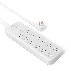 12-Outlet Amazon Basics Surge Protector Power Strip (4000 Joules & 8' Extension) $11.85