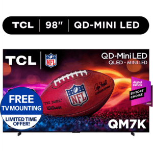 98" TCL QM7K Series 4K HDR QD-Mini LED Smart Google TV (2025) + Wall Mount Service $1998 + Free Shipping