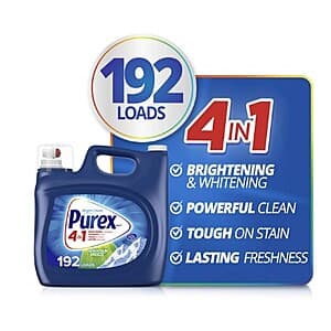 250-Oz Purex Liquid Laundry Detergent (Fresh Mountain Breeze) + $5 Walmart Cash $14.95 & More + Free Store Pickup