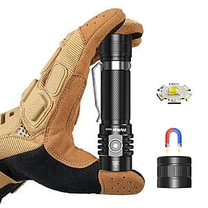Wurkkos WK03 1200 Lumen EDC Flashlight (Black or Gold) $17