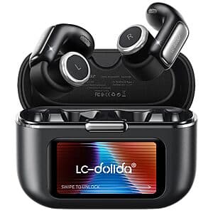LC-dolida Open-Ear Wireless Earbuds w/ Smart LED Display Case $20 + Free S&H