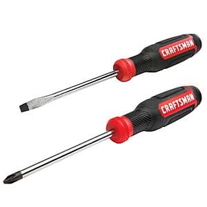 2-Piece Craftsman Bi-material Screwdriver Set $5