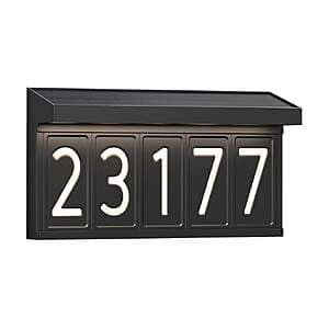 Costco Members: Artika Bowen Solar LED Address Wall Light $25 + Free S&H