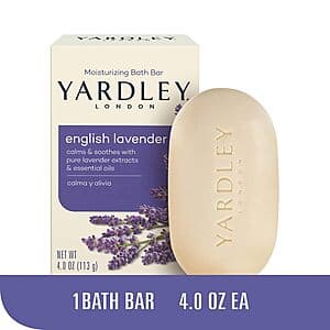 4-Oz Yardley London Moisturizing Bath Bar Soap (English Lavender) $0.90