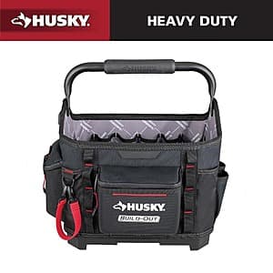 14" Husky Build-Out Heavy Duty Zippered Tool Bag/Tote w/ Handle $40 + Free S&H