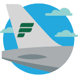 Frontier Airlines logo or promotional banner for their 32nd birthday celebration offering bonus frequent flyer miles.