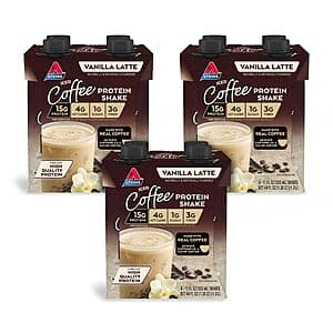 12-Count 11-Oz Atkins Iced Coffee Protein Shake (Vanilla Latte) $13.45 w/ Subscribe & Save