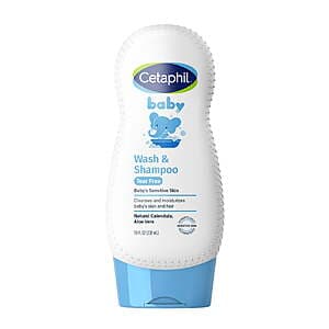 Cetaphil 2-in-1 Baby Shampoo & Body Wash bottle, 7.8 oz size.