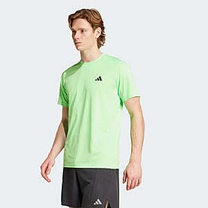 adidas Men's Train Essentials Training T-Shirt (Lime Burst) $7 + Free S&H