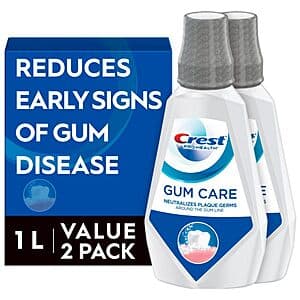2-Pack 33.8-Oz Crest Pro-Health Gum Care Mouthwash (Cool Wintergreen) $6.45 w/ Subscribe & Save