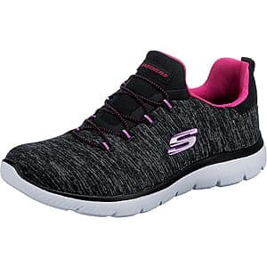 Skechers Women's Summit Quick Getaway Sneakers (Black/Pink, Limited Sizes) $22.40