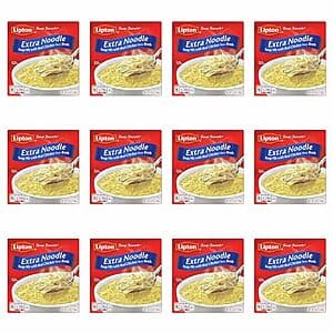 12-ct 4.9-oz SOUP SECRETS Lipton Instant Soup Mix (Chicken Noodle Extra Noodle) $8.20 w/ S&S
