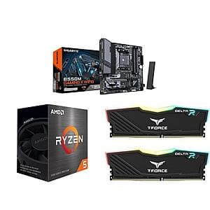 AMD Ryzen 5 5500 CPU + GIGABYTE B550M GAMING X mATX MB + 16GB RAM + CPU Air Cooler $256 + Free S&H