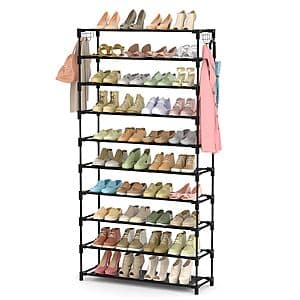 10-Tiers Lanteful Shoe Rack Organizer (Black, Grey or White) $20
