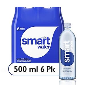 Select Accounts: 6-Pack 16.9-Oz Smartwater Vapor Distilled Premium Water Bottles $3.50 w/ Subscribe & Save