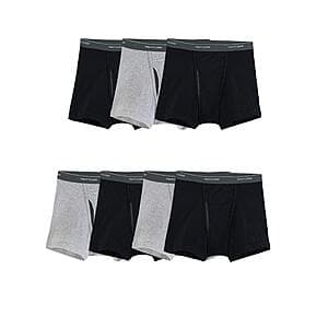 7-Pack Fruit of the Loom Men's Coolzone Boxer Briefs (Short Leg, Black & Gray) $15.50