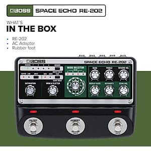 Boss RE-202 Space Echo Reverb Electric Guitar Effects Pedal (Black) $282 + Free S/H