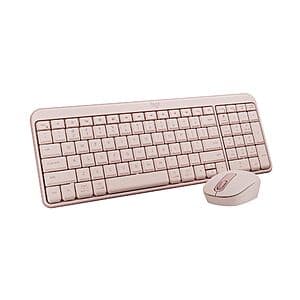 Logitech MK250 Bluetooth Wireless Mouse & Keyboard Combo (Rose) $15