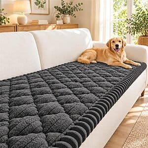 27.6" x 59" NILUOH Non-Slip Quilted Couch Cover for Dogs w/ Soft Flannel (5 Colors) $15