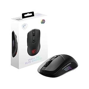 MSI Versa 300 Elite Wireless Optical Gaming Mouse (Black) $25 + Free S/H w/ Prime