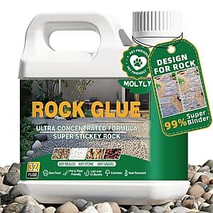 MOLYLY Rock Glue & Gravel Binder: 2-Gallons $30, 32-Oz $10