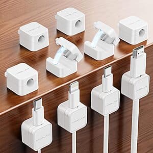 MRGLAS Cord Organizer Adhesive Magnetic Cable Clips: 20-Pack $7, 10-Pack $4.50