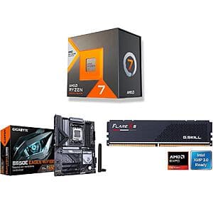 GIGABYTE B650E EAGLE 6E MB + Ryzen 7 7700X3D CPU + 16GB G.SKILL Flare X5 RAM $481 + Free S&H