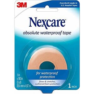5-Yard 1" 3M Nexcare Absolute Waterproof Tape Roll $2.45 w/ Subscribe & Save