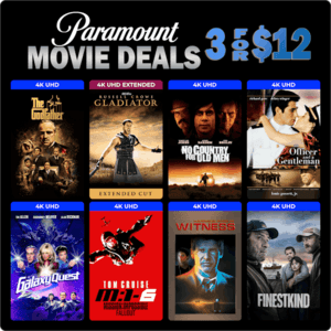 Paramount Digital Movies: No Country for Old Men, Gladiator, The Godfather 3 for $12 & Many More