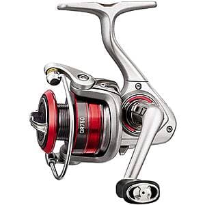 Daiwa QR Ultralight Spinning Reel with a compact, lightweight design in silver and black finish.