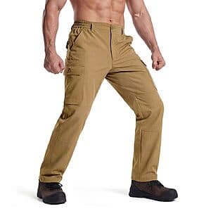LOOGU Men's Water Resistant Ripstop Cargo / Tactical Pants (various colors) $13