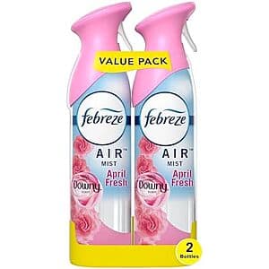 2-Pack 8.8-Oz Febreze Air Mist Air Freshener Spray (Downy April Fresh) $3.70 w/ Subscribe & Save