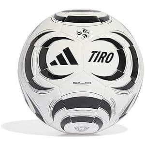 adidas Tiro Size 4 Soccer Ball (White/Black) $13 & More