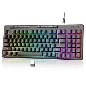 94-key Redragon K517 RGB Backlit Pro Wireless Gaming Keyboard $30