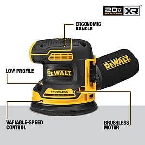 DEWALT 20V MAX Orbital Sander (Tool Only, DCW210B) $104.50 + Free Shipping