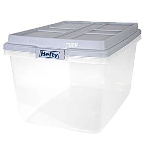 Hefty Storage Bin w/ Lid: 18-Qt $5.45, 40-Qt $7.60, 72-Qt $10 & More + Free Pickup