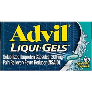 160-Ct Advil Liqui-Gels 200mg Ibuprofen Capsules $11.10 w/ S&S