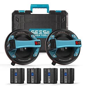 2-Ct 8" SEESII 600-Lb Electric Suction Cups w/ 4x 2400mAh Batteries & Case $45 + Free S&H