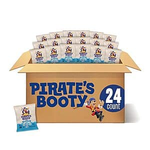 Select Accounts: 24-Pk 0.5-Oz Pirate's Booty Cheese Puffs (Aged White Cheddar) $6.65 w/ S&S