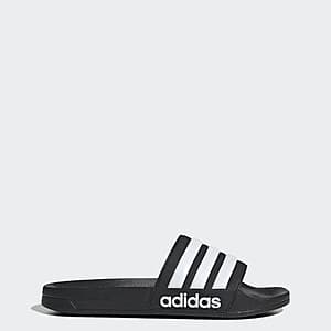 adidas Men's Adilette Shower Slides (Core Black / Cloud White) $9.60 + Free S&H