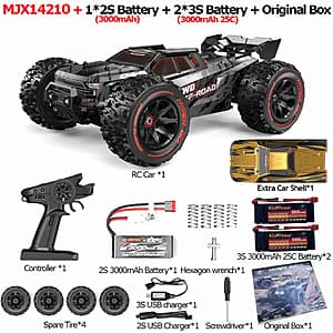 MJX Hyper Go 14210 V3.0 1/14 Brushless 4WD RTR RC Car w/ 3 Batteries $94.70 & More + Free Shipping