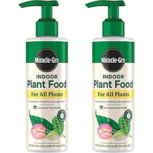 2-Pk 8-Oz Miracle-Gro Indoor Plant Food Liquid Fertilizer (various) $11